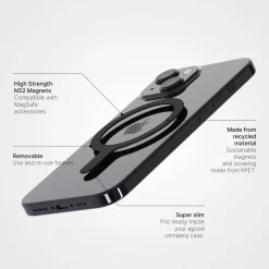 agood company Avtagbar MagSafe-ring Svart