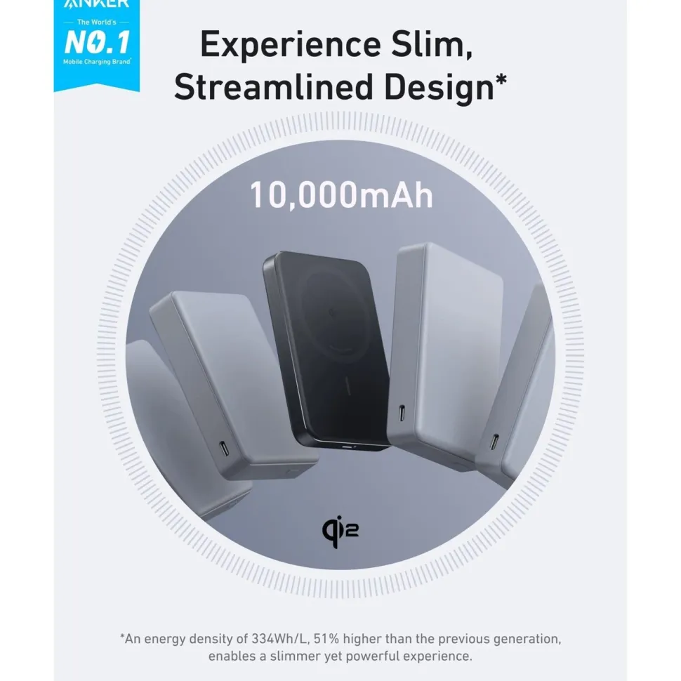 Anker MagGo Powerbank Slim 10000mah Qi2