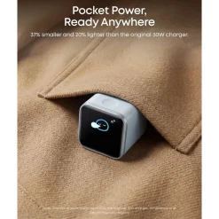 Anker Nano Charger 45 W USB-C-laddare med smart display Orange
