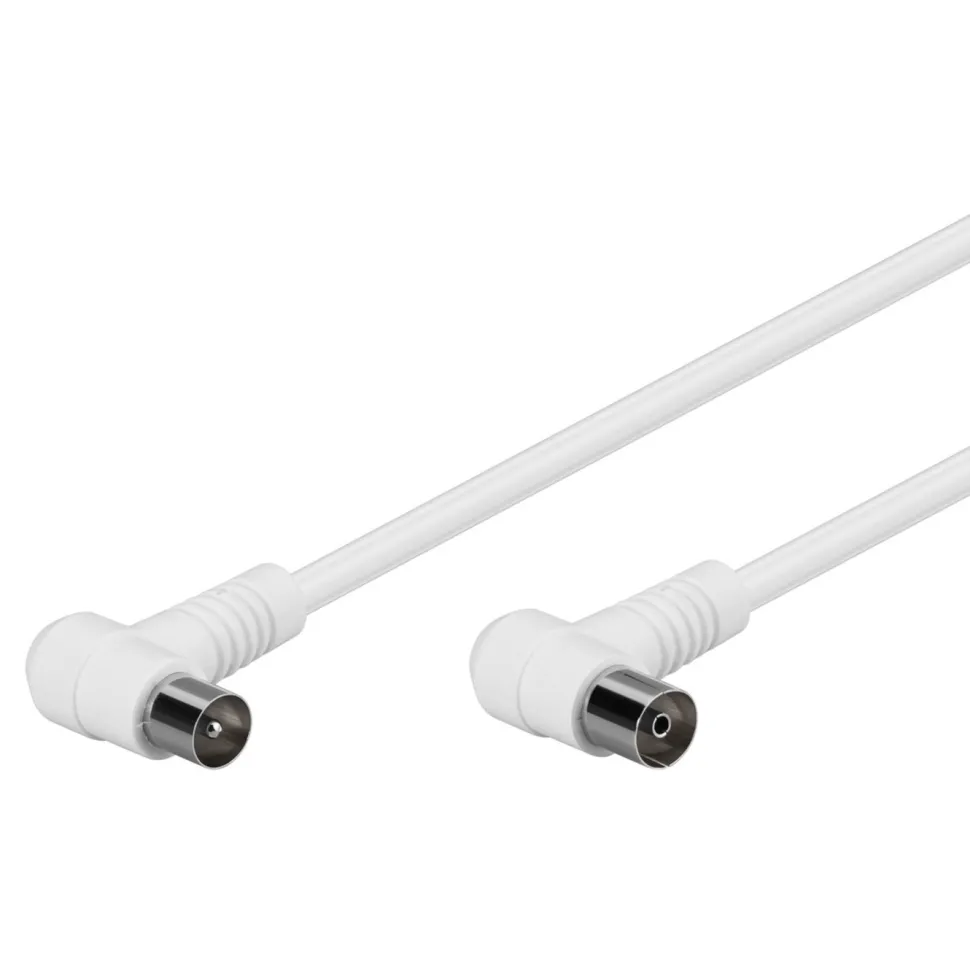 Antennkabel Vit vinklad 2,5 m