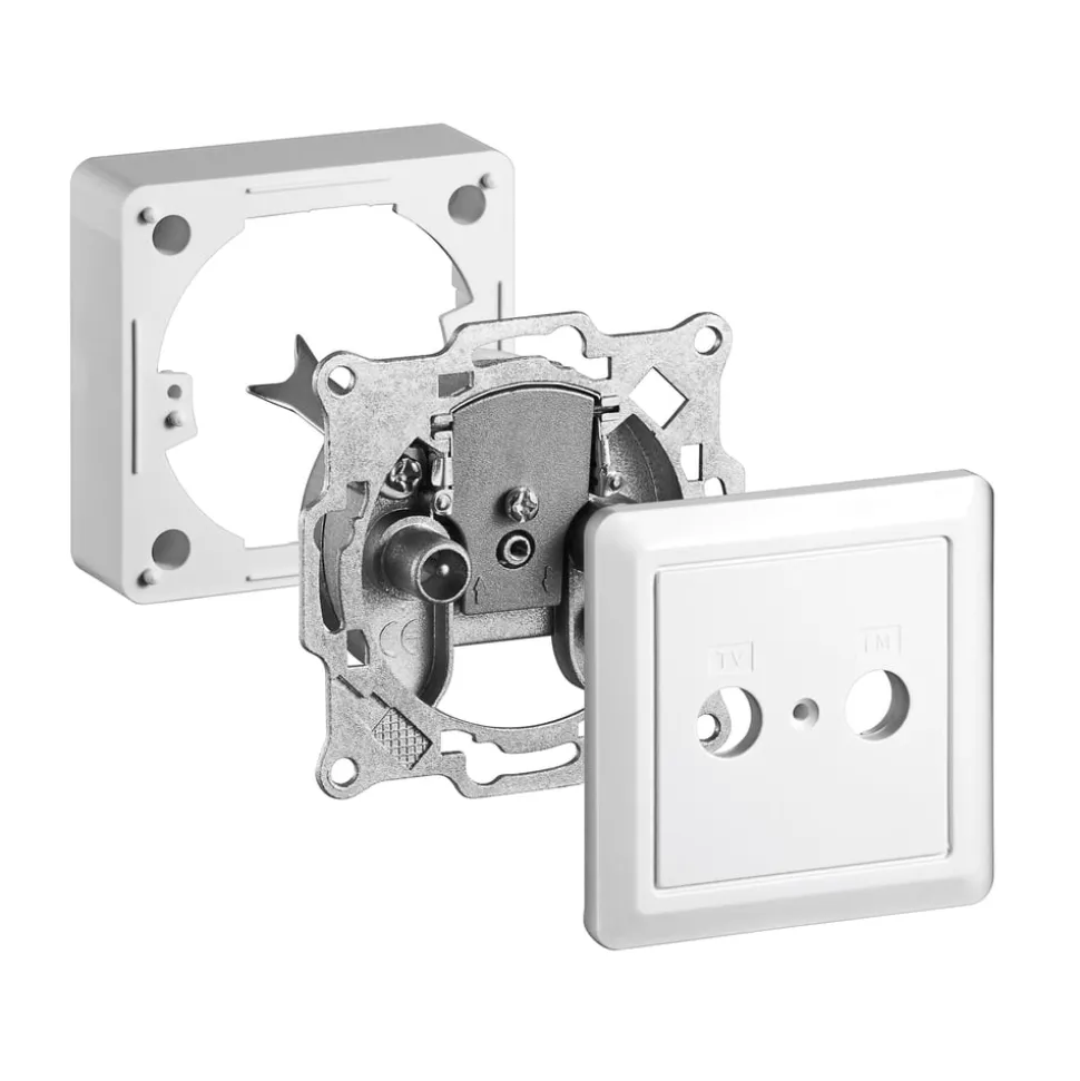 Antennuttag (slututtag) med lock och ram 1 dB