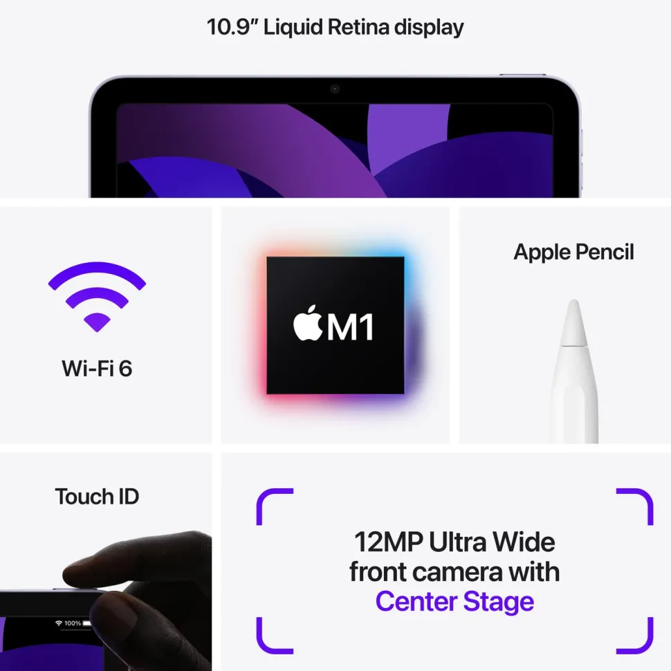 Apple iPad Air (5:e gen.) 10,9" Wifi 256 GB Blå