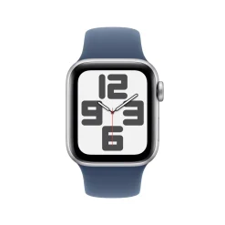 Apple Watch SE GPS 40 mm Silver Case med Denim Sport band M/L