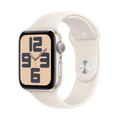 Apple Watch SE GPS 44 mm Starlight Case med Starlight Sport band S/M
