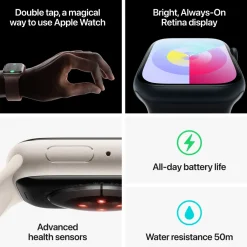 Apple Watch Series 9 GPS + Cellular 41 mm Silver M/L