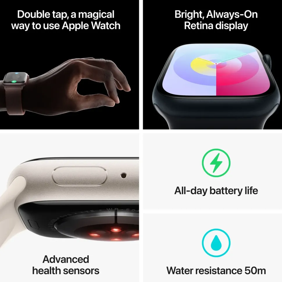 Apple Watch Series 9 GPS + Cellular 41 mm Silver M/L