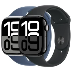 Apple Watch Series 10 GPS 46 mm Jet Black Case med Black Sport band M/L