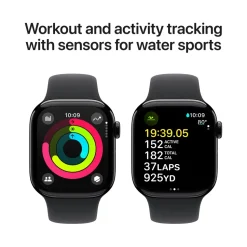 Apple Watch Series 10 GPS 42 mm Jet Black Case med Black Sport Band S/M
