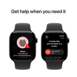 Apple Watch Series 10 GPS 42 mm Jet Black Case med Black Sport Band S/M