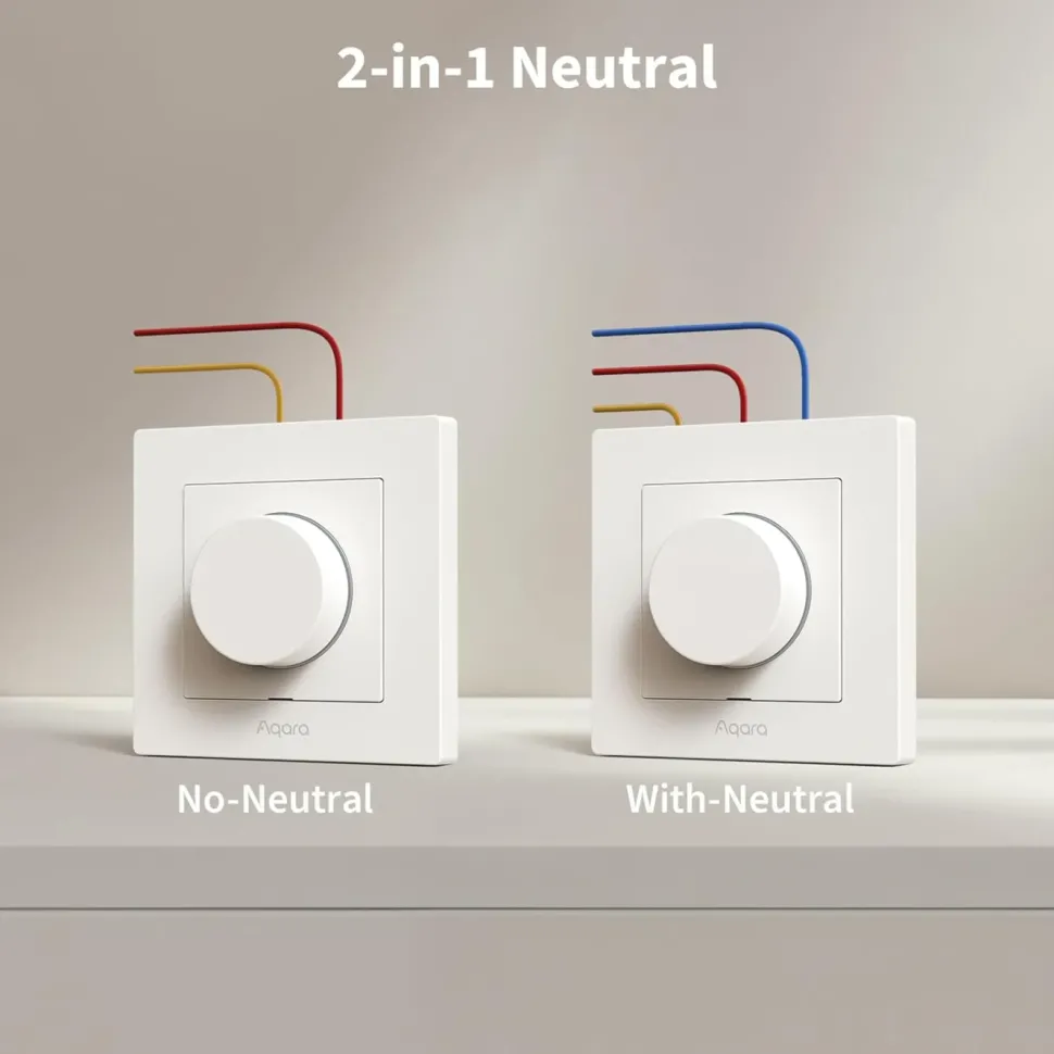 Aqara Dimmer Switch H2 EU – smart dimmer med vridreglage Vit