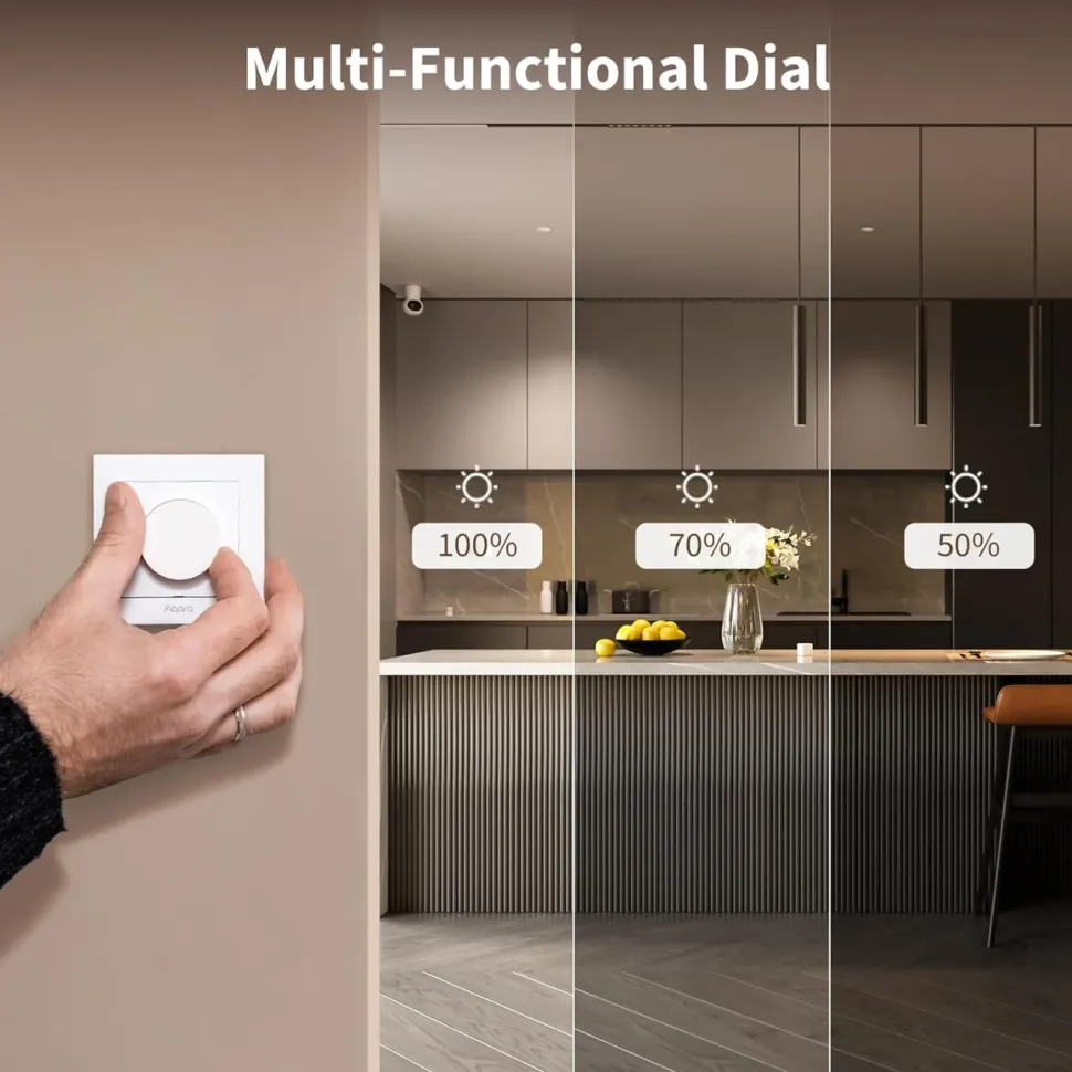 Aqara Dimmer Switch H2 EU – smart dimmer med vridreglage Vit