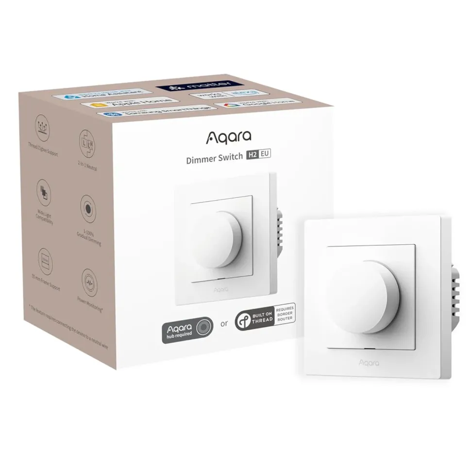 Aqara Dimmer Switch H2 EU – smart dimmer med vridreglage Vit