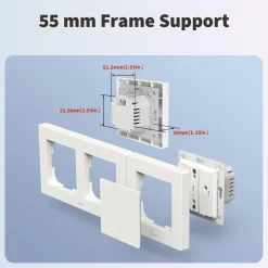 Aqara Light Switch H2 EU – smart strömbrytare med 1 kanal Vit