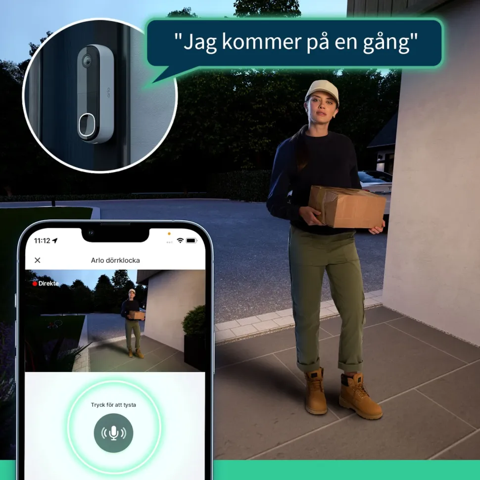 Arlo Essential doorbell 2 2K Trådlös dörrklocka