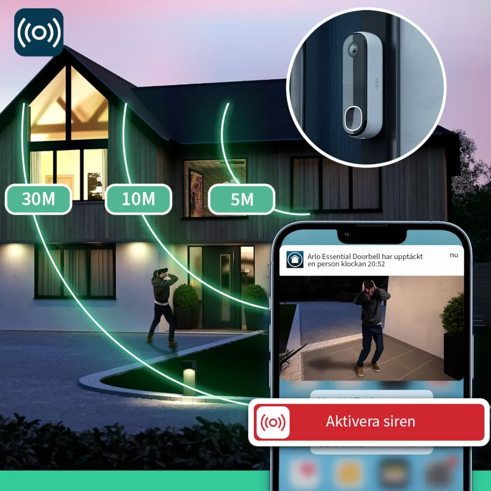 Arlo Essential doorbell 2 2K Trådlös dörrklocka