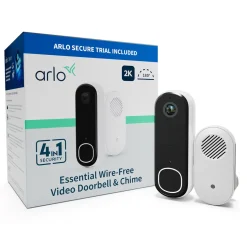 Arlo Essential 2K trådlös videodörrklocka med Chime 2