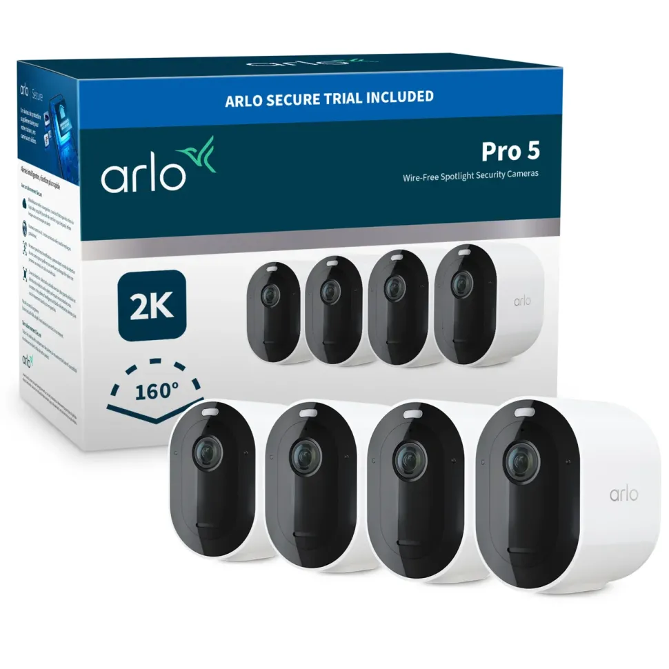 Arlo Pro 5 Spotlight – Trådlös övervakningskamera 4-pack