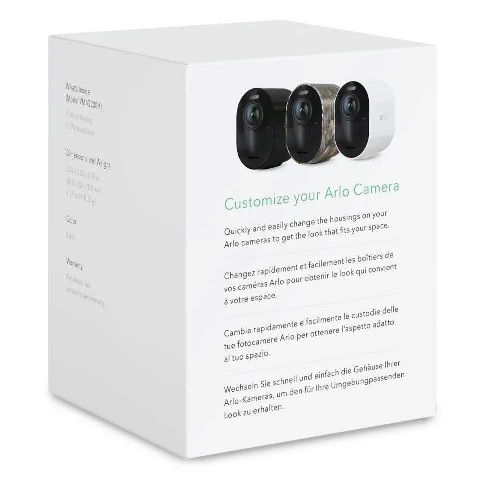 Arlo Ultra- och Pro-serien Skyddskåpa Svart