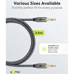 AUX-ljudkabel 3,5 mm 2 m