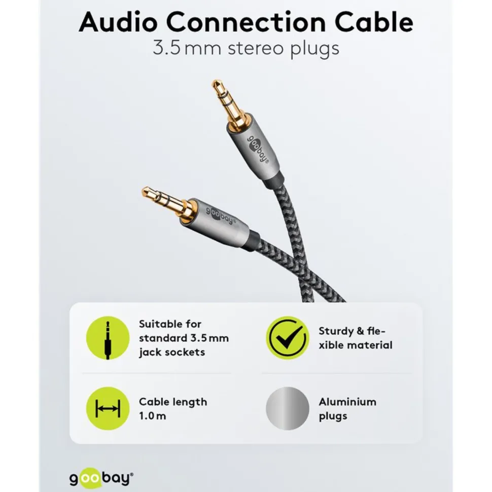 AUX-ljudkabel 3,5 mm 1 m