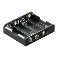Batterihållare för 4x AA med batterikontakt