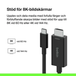 Belkin USB-C till HDMI-kabel 8K/60 Hz 2 m