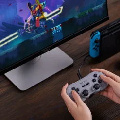 8Bitdo SN30 Pro Handkontroll med USB-anslutning Grå
