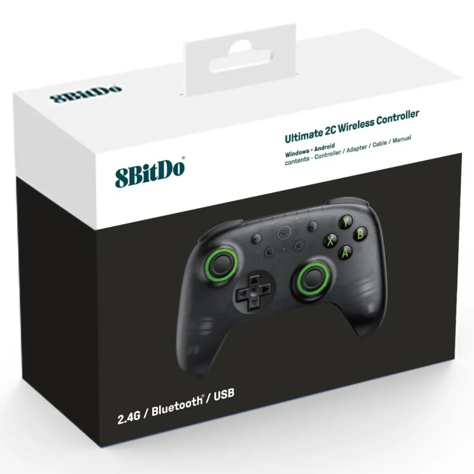 8Bitdo Ultimate 2C trådlös handkontroll – Transparent Black