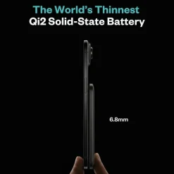 BMX Ultratunn magnetisk Qi2-powerbank 5000 mAh, semi-solid-state i titanhölje Black