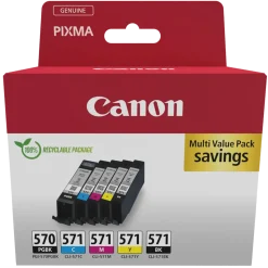 Canon CLI-571 och CLI-570 Bläckpatron 5-pack