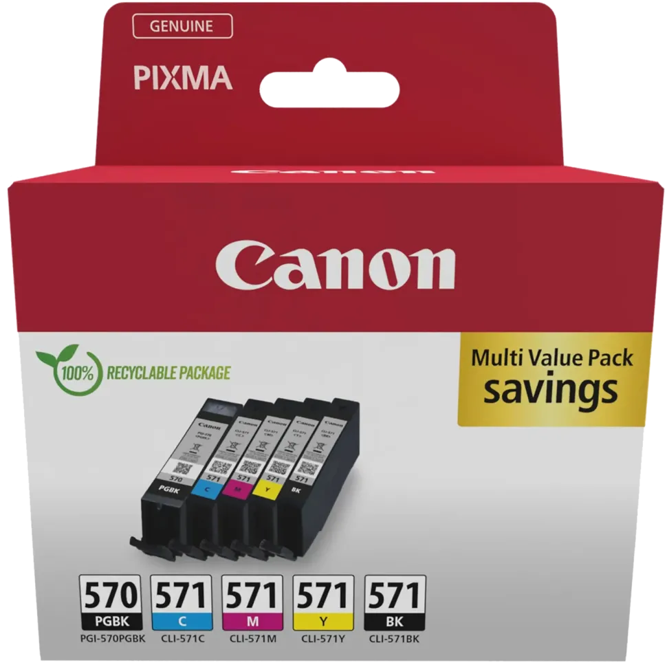 Canon CLI-571 och CLI-570 Bläckpatron 5-pack