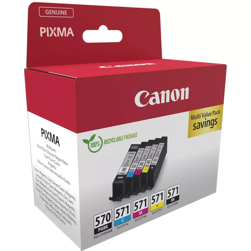 Canon CLI-571 och CLI-570 Bläckpatron 5-pack