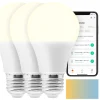 Cleverio Smart E27 LED-lampa 806 lm 3-pack