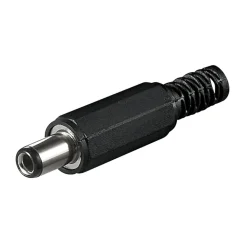 DC-kontakt med lödanslutning 5,5x2,5x9 mm
