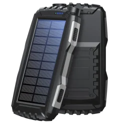Denver Powerbank med solpanel och ficklampa 20 000 mAh