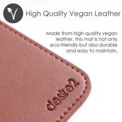Desire2 Skrivbordsmatta i veganskt läder 900×400 mm Brun