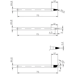 Dibotech Extra lödspetsar till 40172 och 40060 3-pack