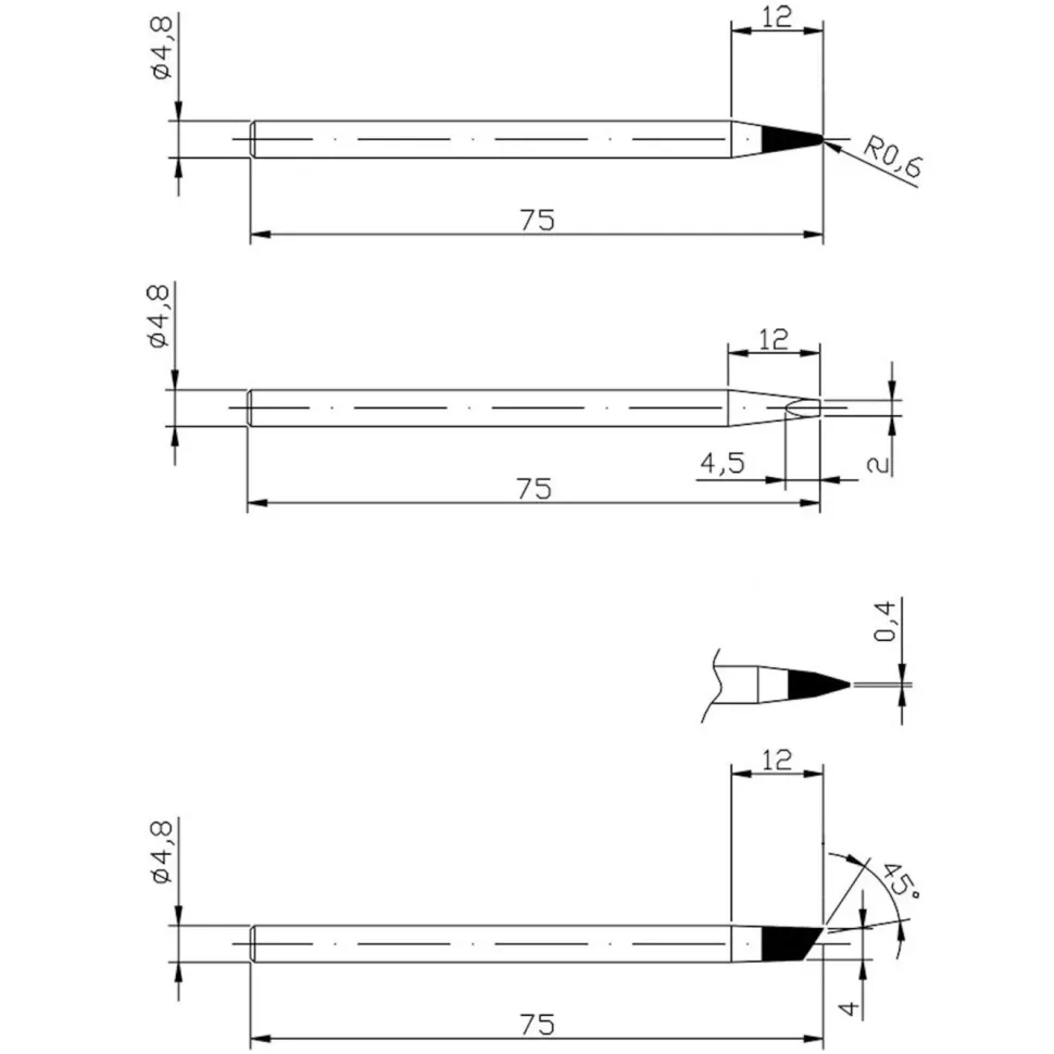 Dibotech Extra lödspetsar till 40172 och 40060 3-pack