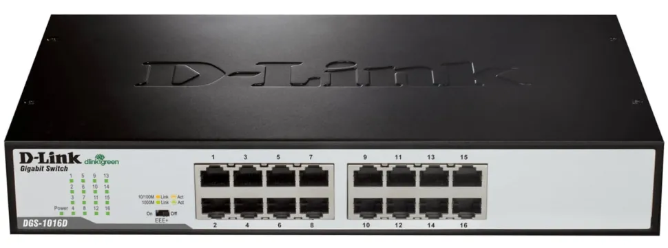 D-Link DGS-1016D Gigabitswitch 16 portar