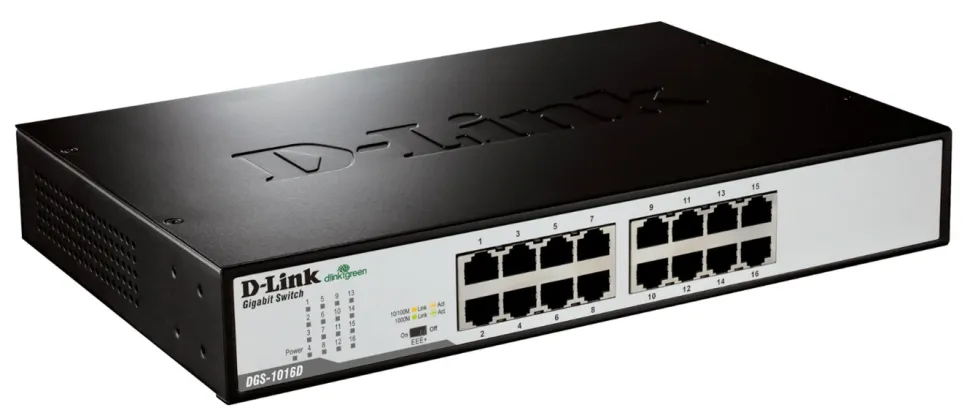 D-Link DGS-1016D Gigabitswitch 16 portar