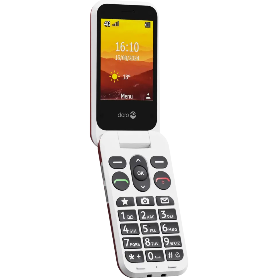 Doro Leva L31 mobiltelefon 4G Röd/vit