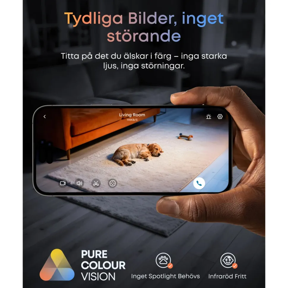 Eufy C31 Övervakningskamera med 360° panorering Vit