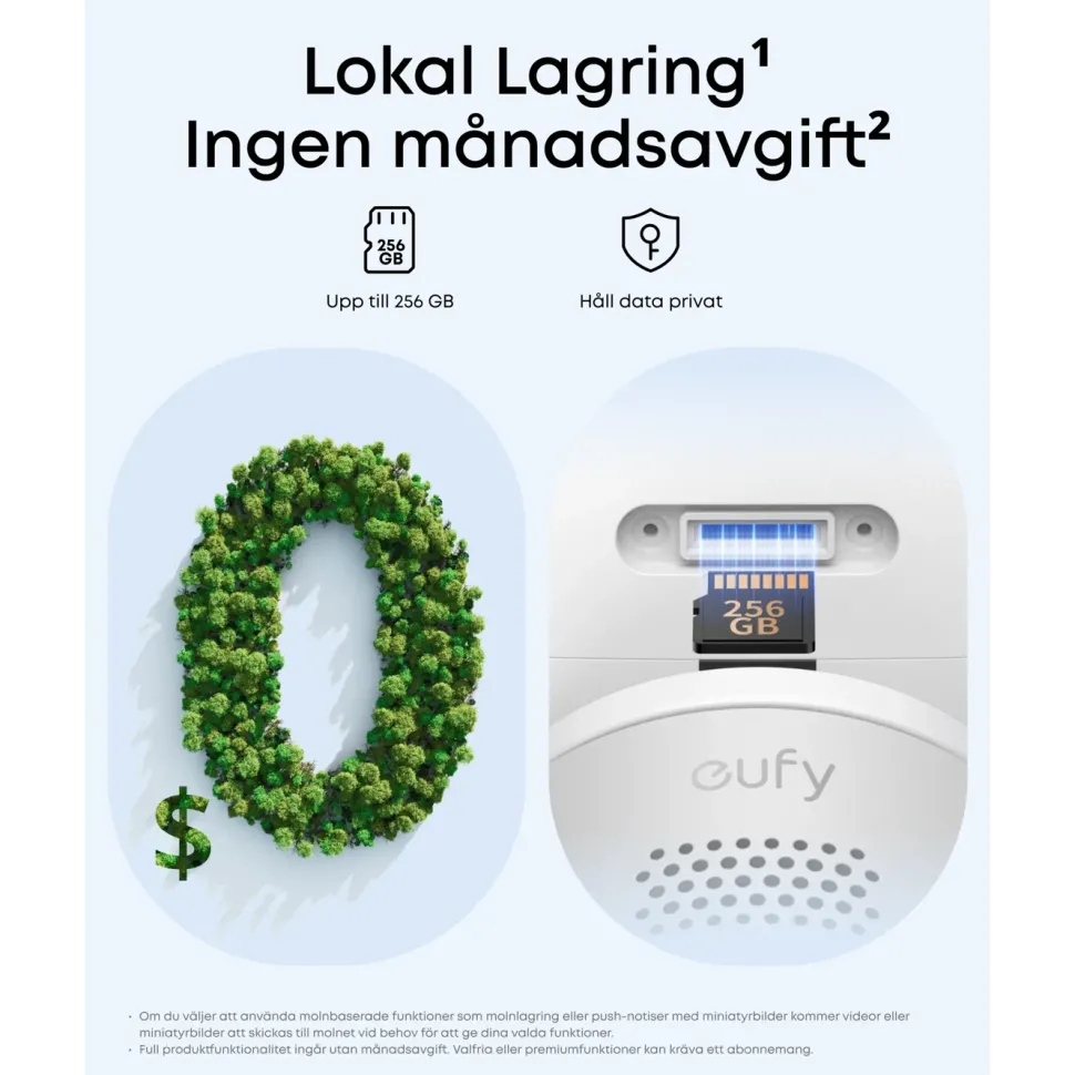 Eufy C31 Övervakningskamera med 360° panorering Vit