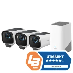 Eufy eufyCam S3 Pro Övervakningssystem med solpanel 3-pack