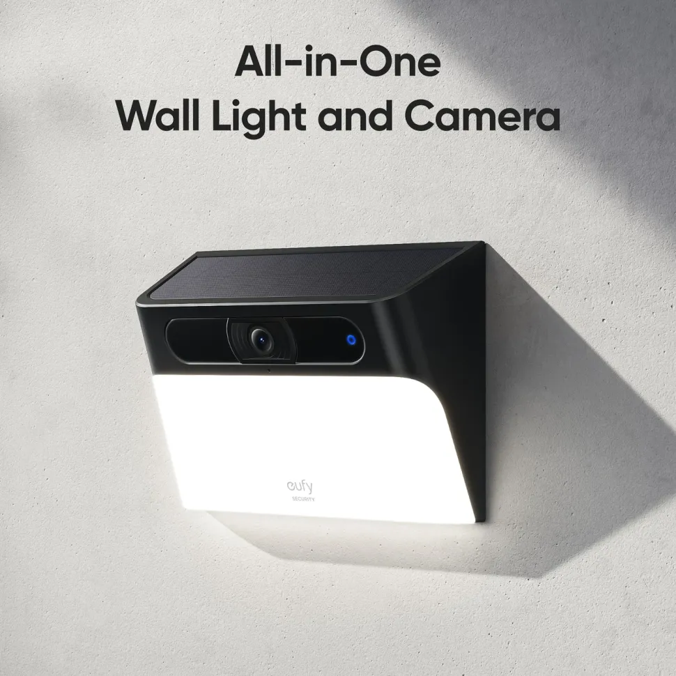 Eufy Solcellsdriven vägglampa med kamera S120