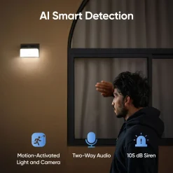 Eufy Solcellsdriven vägglampa med kamera S120