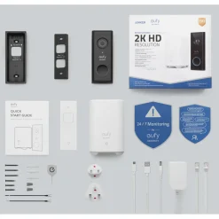 Eufy Video Doorbell 2K med basstation