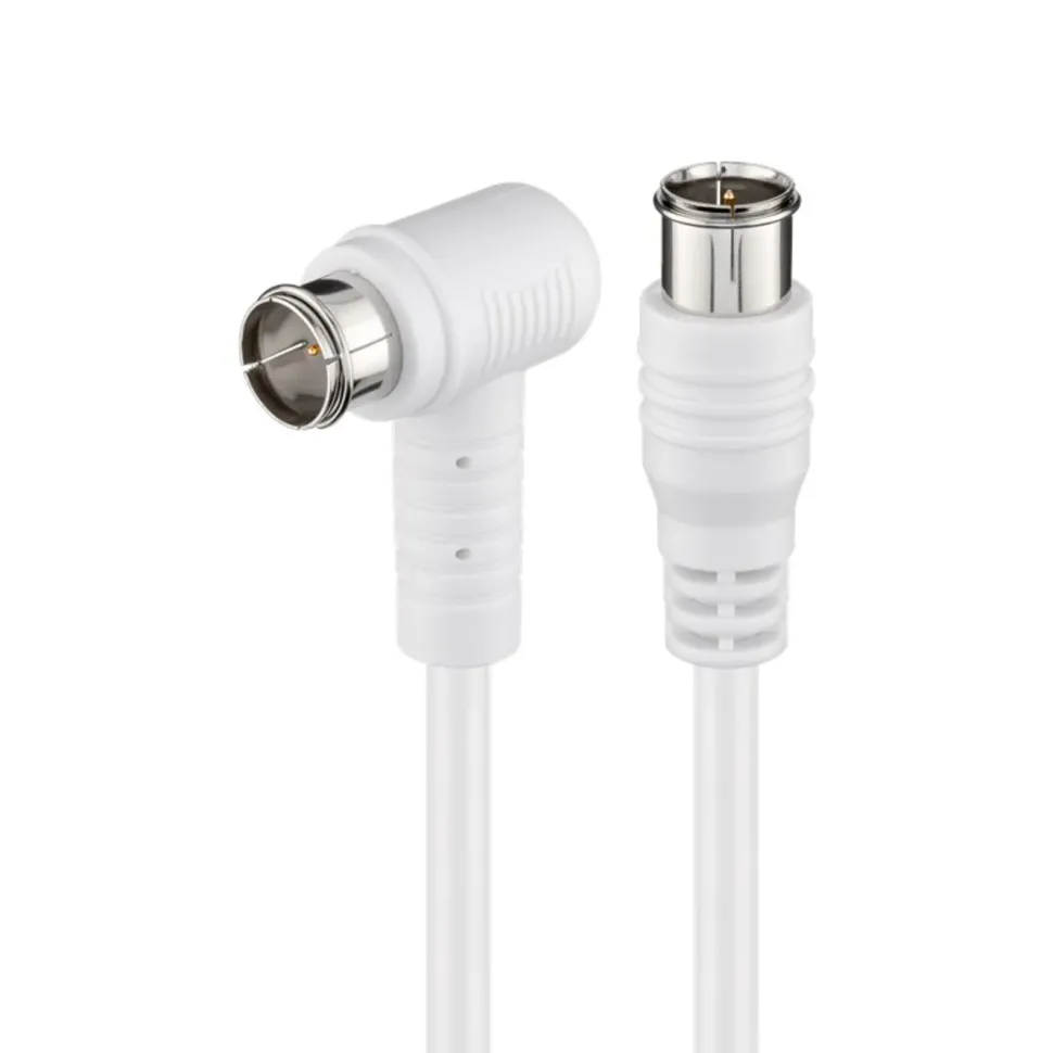 F-kabel Vit vinklad 5 m