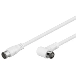 F-kabel Vit vinklad 5 m