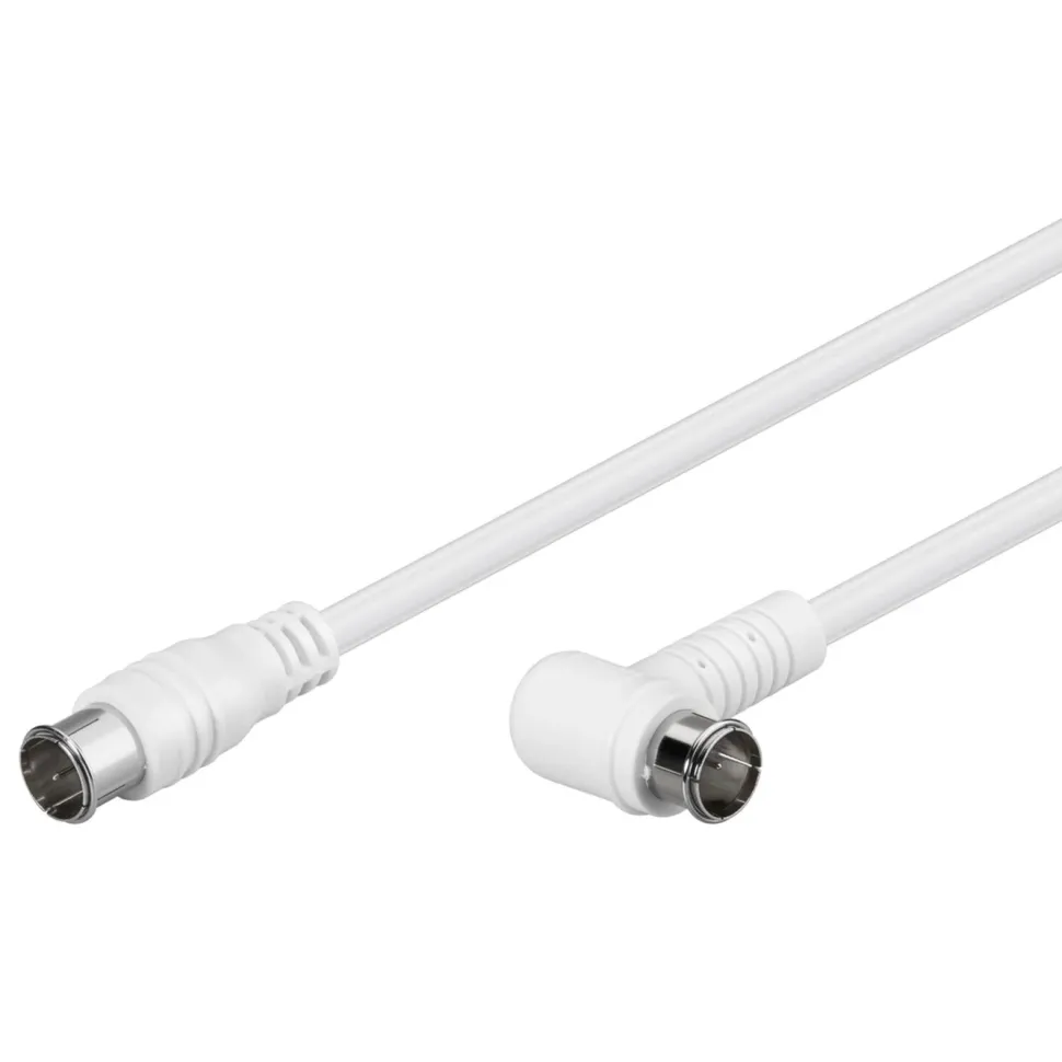 F-kabel Vit vinklad 5 m